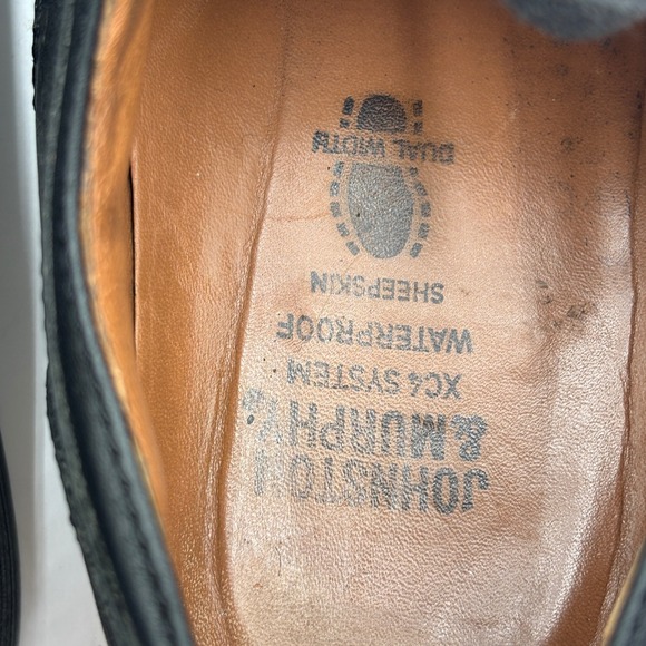 Johnston & Murphy XC4 Waterproof Sheepskin Black Leather Derby‎ Shoes Size 9M